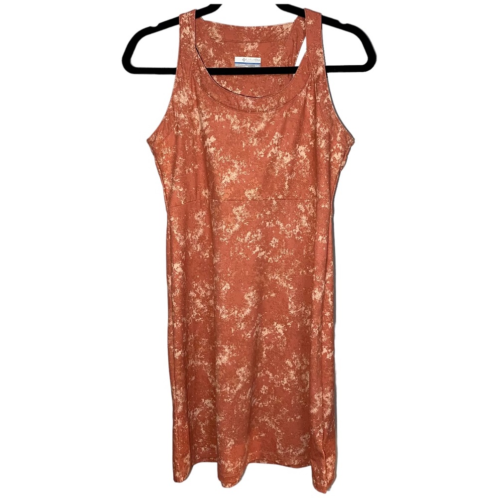 Columbia Omni Freeze Dress Small‎ Orange Sleeveless Athletic Dress UPF 50